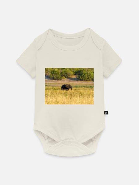 Elefanten in Namibia Afrika - Baby Premium Kurzarmbody - Naturweiß