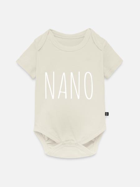 nano - Baby Premium Kurzarmbody - Naturweiß