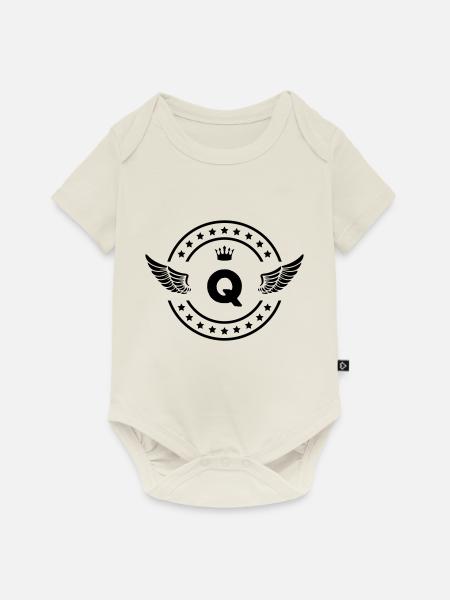 wappen q - Baby Premium Kurzarmbody - Naturweiß