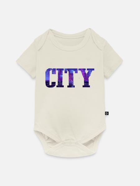 City - Baby Premium Kurzarmbody - Naturweiß