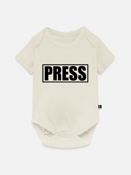 Press - Baby Premium Kurzarmbody - Naturweiß