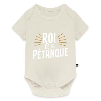 Roi de la pétanque - Body à manches courtes Premium Bébé - blanc cassé - Devant
