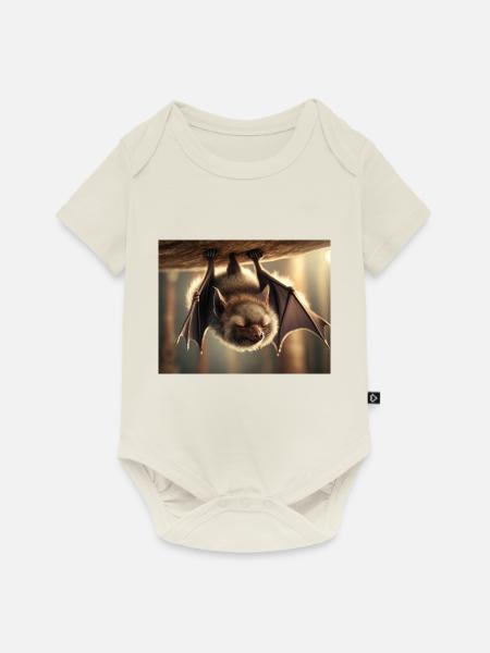 Niedliche Tiere chillen – Fledermaus - Baby Premium Kurzarmbody - Naturweiß