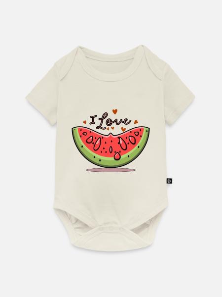 WASSERMELONE - Baby Premium Kurzarmbody - Naturweiß