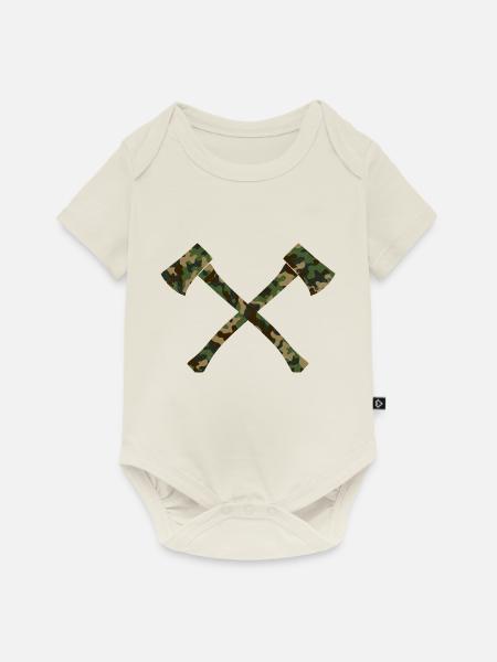 Axt - Baby Premium Kurzarmbody - Naturweiß