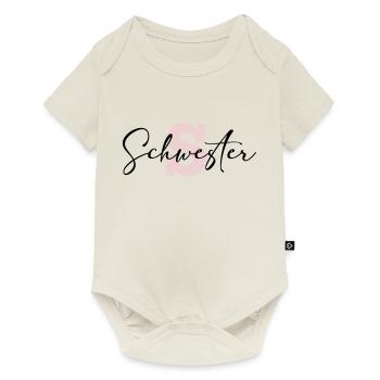 schwester - Baby Premium Kurzarmbody - Naturweiß - Vorne