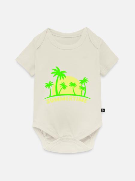 summertime - Baby Premium Kurzarmbody - Naturweiß
