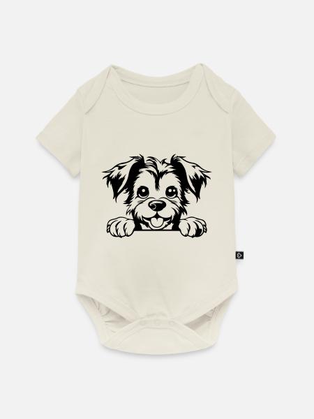 Yorkshire Terrier - Baby Premium Kurzarmbody - Naturweiß