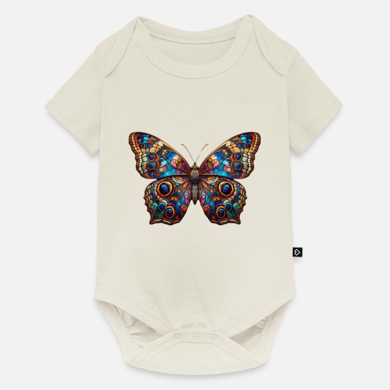 Papillon - Body à manches courtes Premium Bébé - blanc cassé