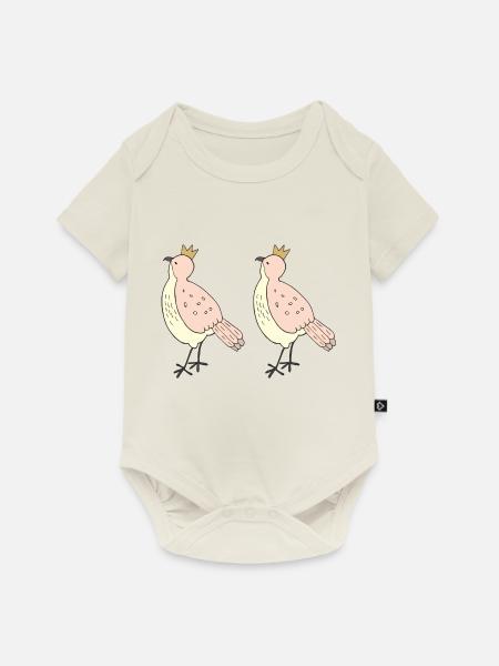 vogelfreunde - Baby Premium Kurzarmbody - Naturweiß