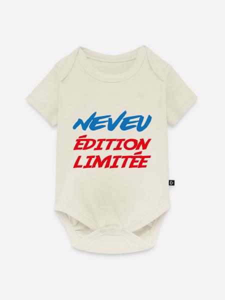 NEVEU Limitierte Auflage - Baby Premium Kurzarmbody - Naturweiß