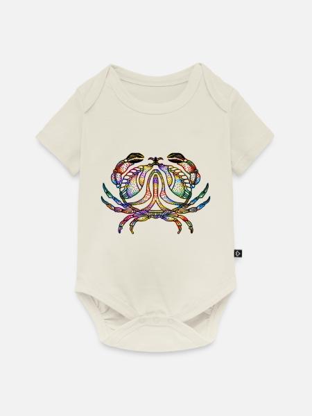 Krebs - Baby Premium Kurzarmbody - Naturweiß