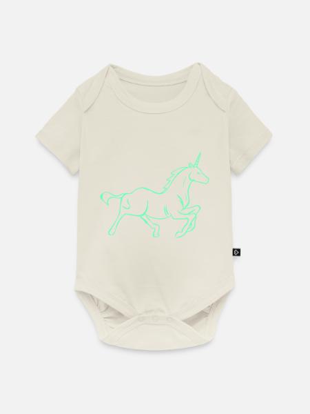unicorn 1 - Baby Premium Kurzarmbody - Naturweiß