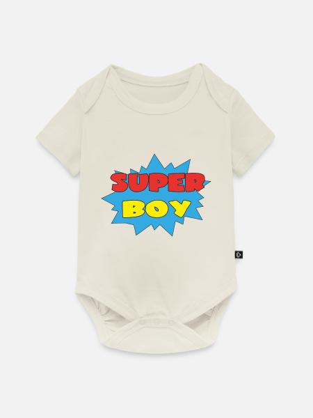 SUPERJUNGE - Baby Premium Kurzarmbody - Naturweiß
