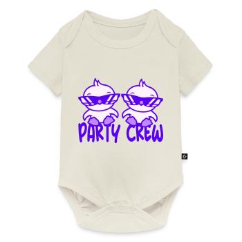 Deux poussins Party Crew Poussins Oiseaux 2 amis Équipe - Body à manches courtes Premium Bébé - blanc cassé - Devant