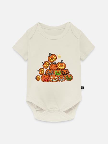 Kürbis Turm - Baby Premium Kurzarmbody - Naturweiß