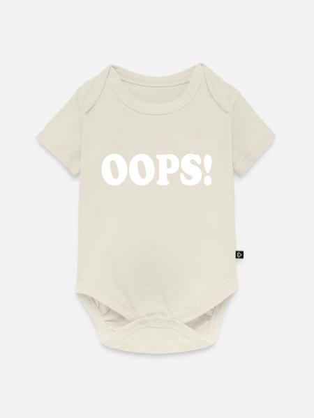 Oops - Baby Premium Kurzarmbody - Naturweiß