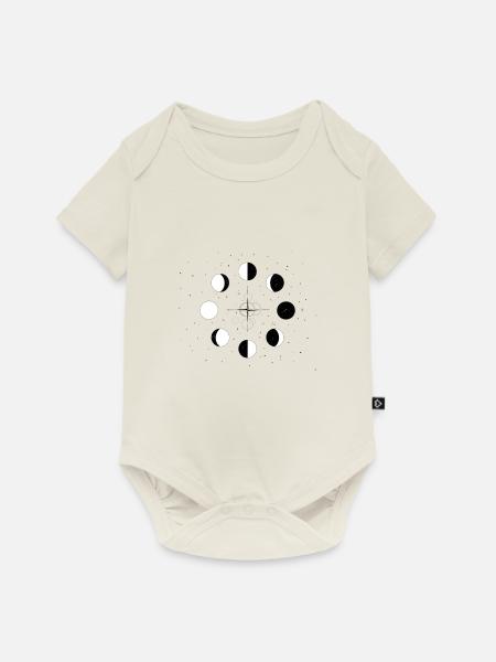 Moon Circle - Baby Premium Kurzarmbody - Naturweiß