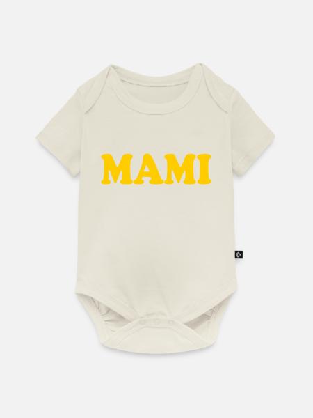 Mami - Baby Premium Kurzarmbody - Naturweiß