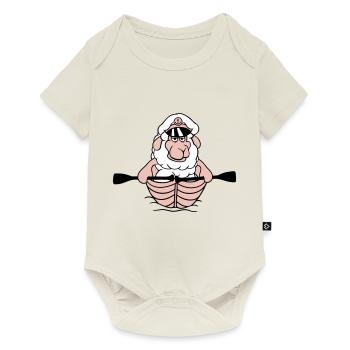 Sheep Captain Paddles Rowing Buccaneer Rowing Boat - Baby Premium short-sleeve bodysuit - off white - Front
