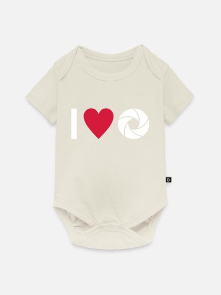 Fotografieren - Baby Premium Kurzarmbody - Naturweiß