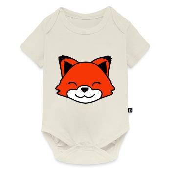 Renard Renard roux Animal sauvage Intelligent Habitants de la forêt - Body à manches courtes Premium Bébé - blanc cassé - Devant