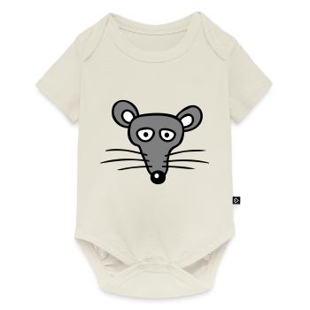 souris souris mignon petit rat rongeur amical - Body à manches courtes Premium Bébé - blanc cassé - Devant