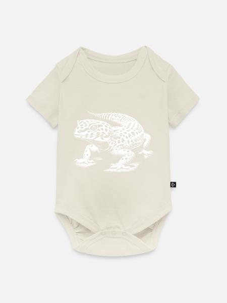 Leopardgecko - Baby Premium Kurzarmbody - Naturweiß