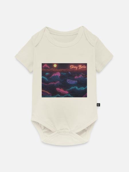 Shiny Berlin Neon waves - Baby Premium Kurzarmbody - Naturweiß