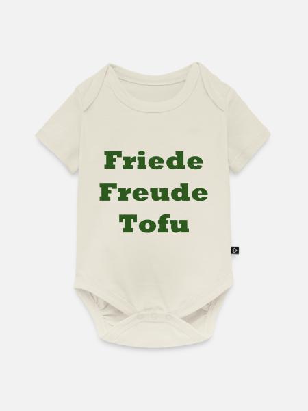 Friede Freude Tofu - Baby Premium Kurzarmbody - Naturweiß