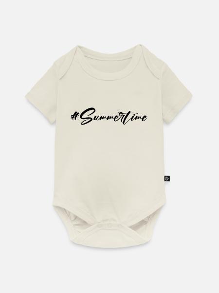 Sommerzeit - Baby Premium Kurzarmbody - Naturweiß