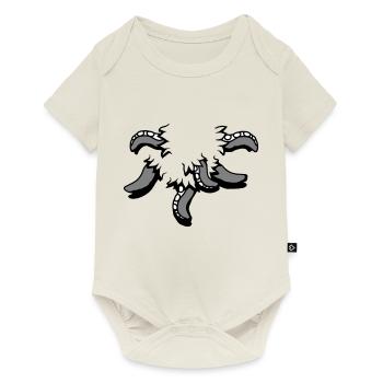 Tentacule Octopus Monster Chemise déchirée Alien - Body à manches courtes Premium Bébé - blanc cassé - Devant