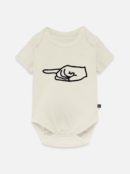 pfeil - Baby Premium Kurzarmbody - Naturweiß