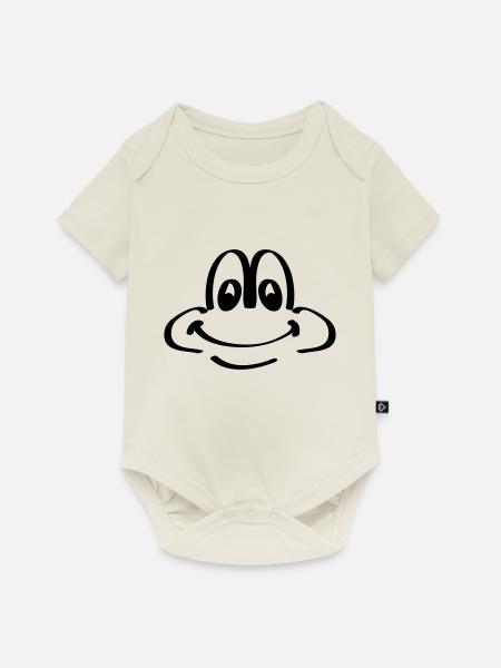 frosch - Baby Premium Kurzarmbody - Naturweiß