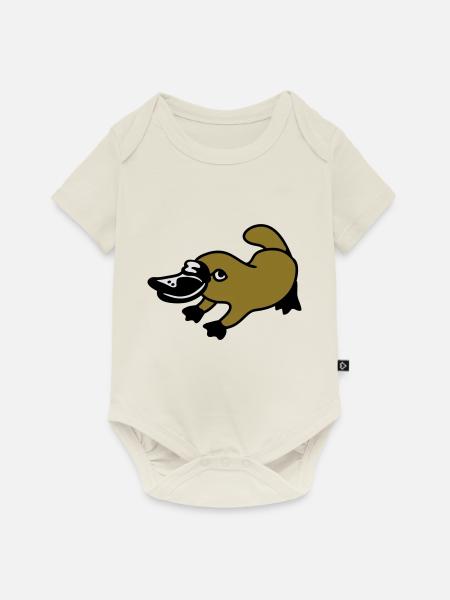 Schnabeltier 3 - Baby Premium Kurzarmbody - Naturweiß