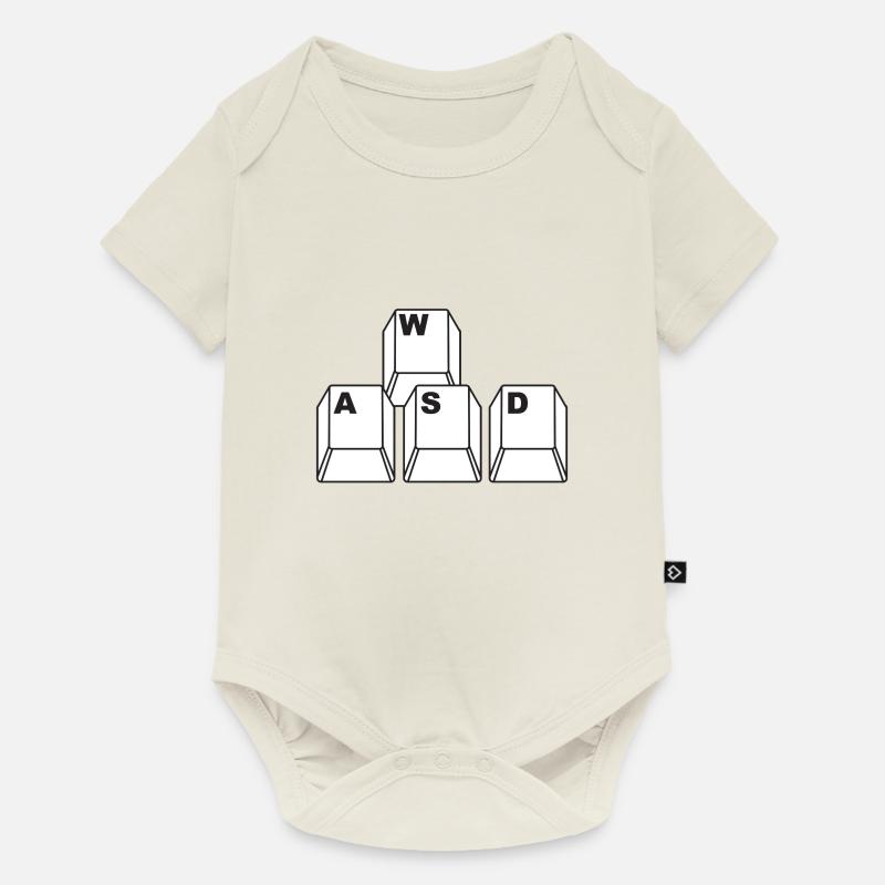zqsd - Body à manches courtes Premium Bébé - blanc cassé
