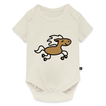 Saute cheval - Body à manches courtes Premium Bébé - blanc cassé - Devant