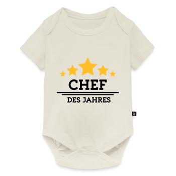 chef des Jahres - Baby Premium Kurzarmbody - Naturweiß - Vorne