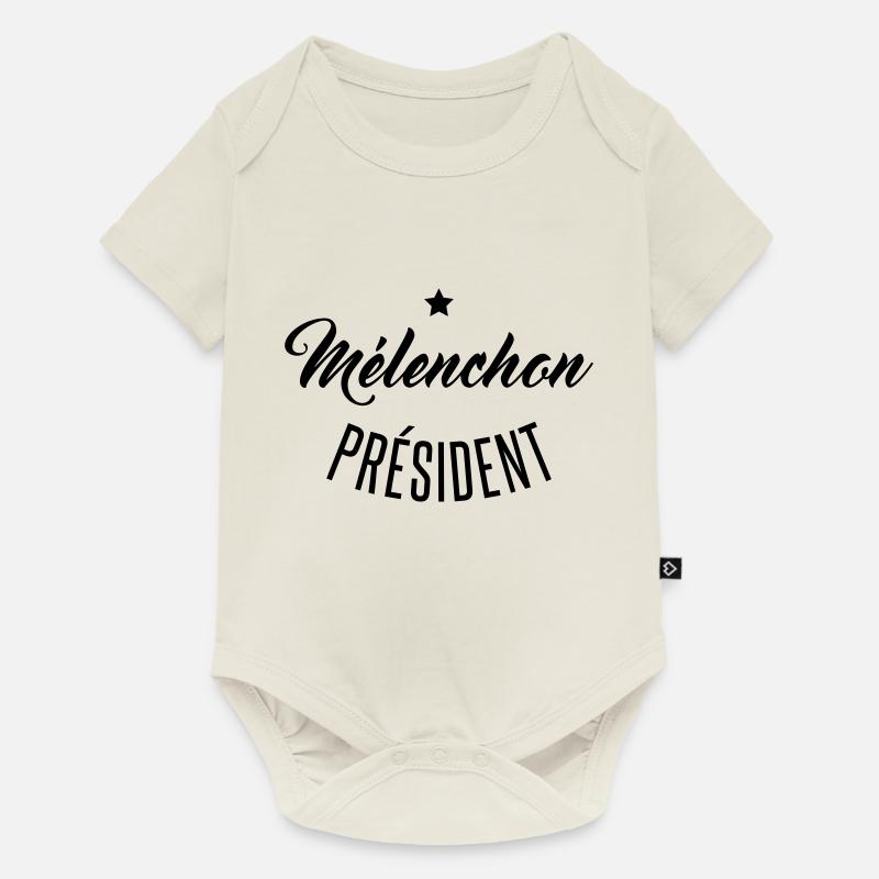 mélenchon président - Body à manches courtes Premium Bébé - blanc cassé