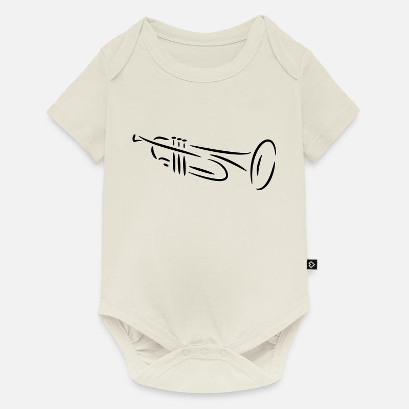 Trompette - Body à manches courtes Premium Bébé - blanc cassé