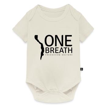 One Breath (custom color) Freediving Culture - Baby Premium short-sleeve bodysuit - off white - Front