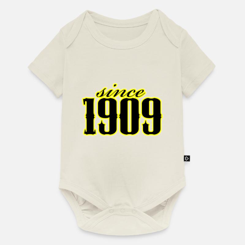 since 1909 (black) - Baby Premium Kurzarmbody - Naturweiß