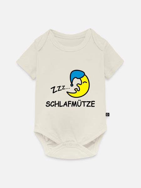 Schlafmütze - Baby Premium Kurzarmbody - Naturweiß