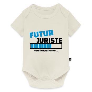 futur juriste - Body à manches courtes Premium Bébé - blanc cassé - Devant