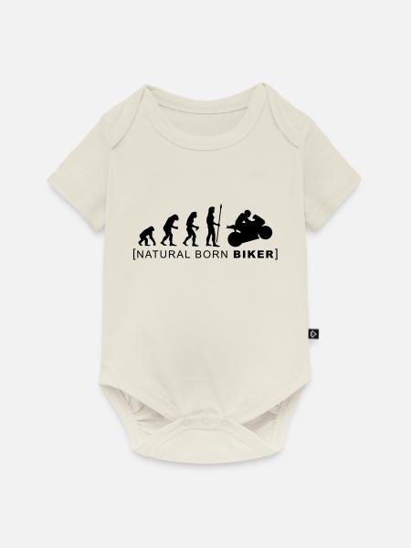 natural born biker - Baby Premium Kurzarmbody - Naturweiß