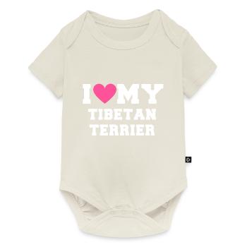 I love my Tibetan Terrier - Baby Premium Kurzarmbody - Naturweiß - Vorne