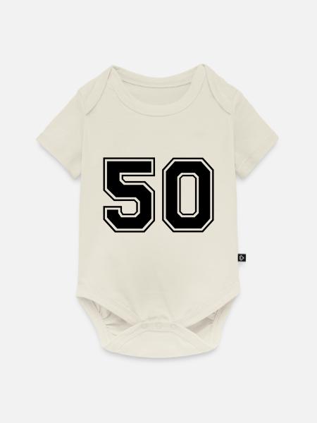 50 - Baby Premium Kurzarmbody - Naturweiß