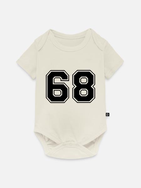 68 - Baby Premium Kurzarmbody - Naturweiß