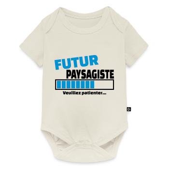 futur paysagiste - Body à manches courtes Premium Bébé - blanc cassé - Devant