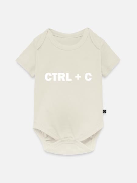 STRG + C. - Baby Premium Kurzarmbody - Naturweiß